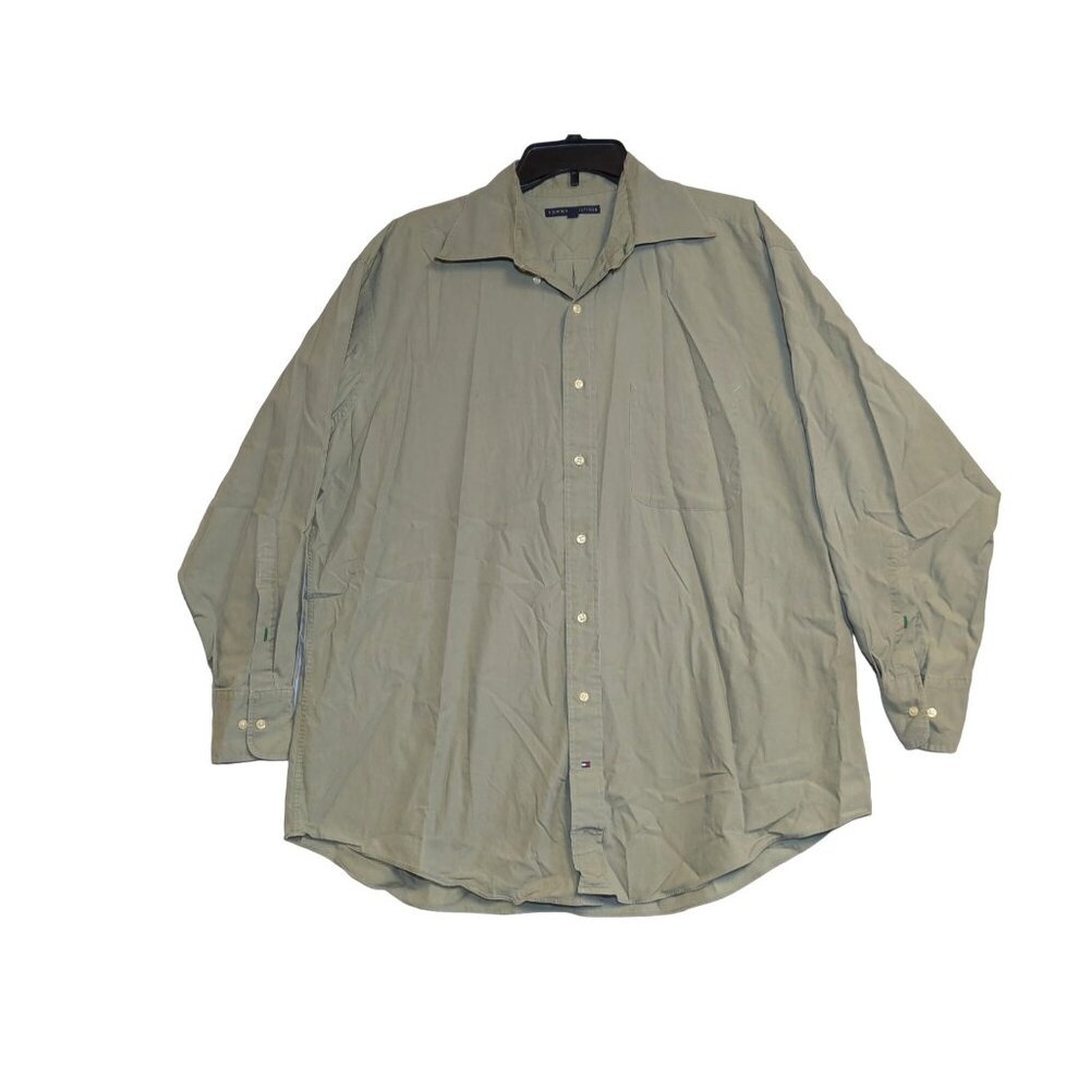 Tommy Hilfiger Khaki Button-Down Shirt XL